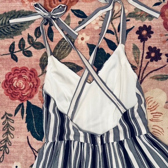 B Darlin Monochrome Striped Dress - Picture 3 of 7